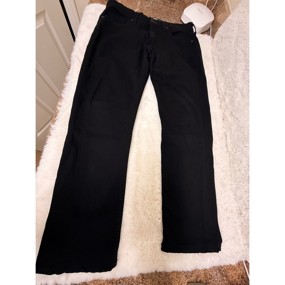 Paige Lennox Slim Fit Black Jeans Mens 29 - 26 Inch Seam Stretch Denim